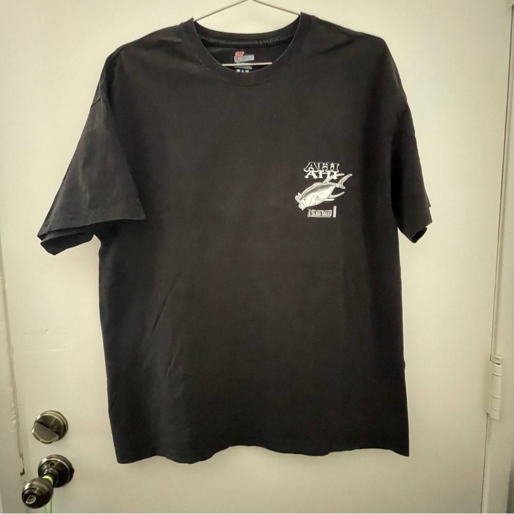 Hanes Black Short Sleeve Tee Classic Crew Neck - Ahi Ahi